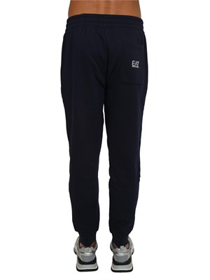 Pantaloni tuta uomo EA7 Emporio Armani in cotone blu con logo in UOMO