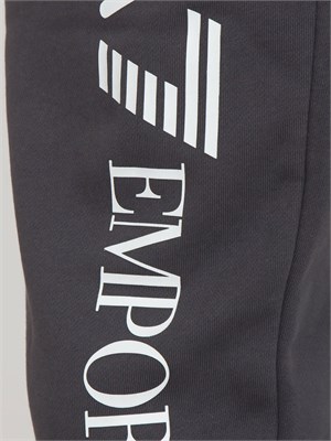 Pantaloni tuta uomo EA7 Emporio Armani in cotone grigio con logo in UOMO