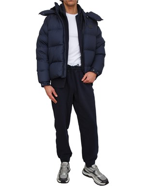 Tuta uomo EA7 Emporio Armani (felpa+pantalone) in cotone blu con logo in UOMO