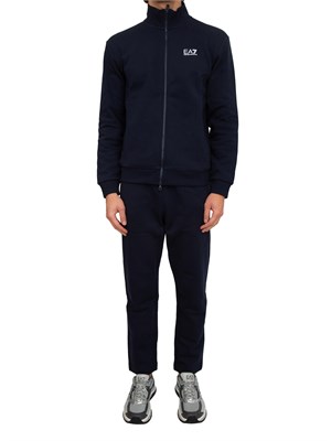 Tuta sportiva uomo EA7 Emporio Armani in cotone blu in UOMO