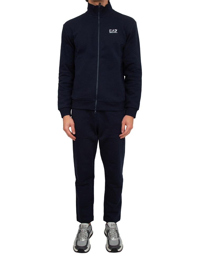 Tuta sportiva uomo EA7 Emporio Armani in cotone blu