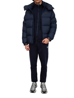 Tuta sportiva uomo EA7 Emporio Armani in cotone blu in UOMO