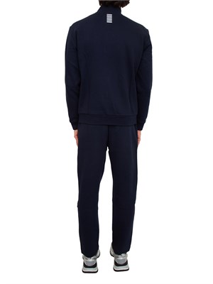 Tuta sportiva uomo EA7 Emporio Armani in cotone blu in UOMO