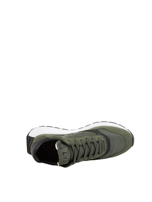 Sneakers uomo EA7 Emporio Armani in suede e tessuto verdi in UOMO