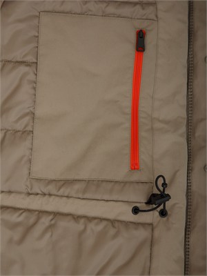 Parka lungo Diries Napapijri in tessuto tecnico tortora in UOMO