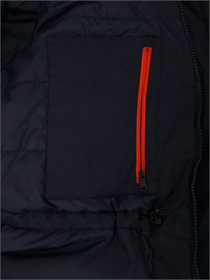 Parka lungo Diries Napapijri in tessuto tecnico blu in UOMO