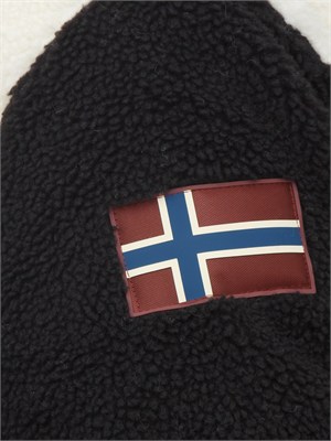 Felpa Yupik Napapijri in teddy nero in UOMO