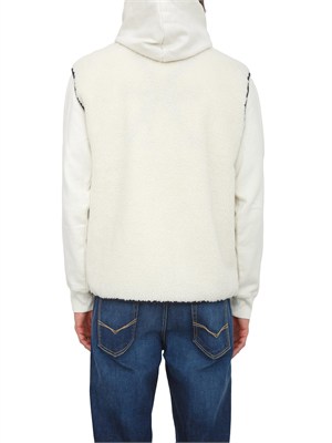 Gilet in pile Yupik Napapijri in teddy bianco panna in UOMO