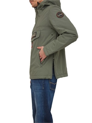 Giacca Rainforest Napapijri in tessuto tecnico verde in UOMO