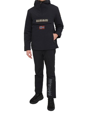 Giacca Rainforest Napapijri in tessuto tecnico nero in UOMO