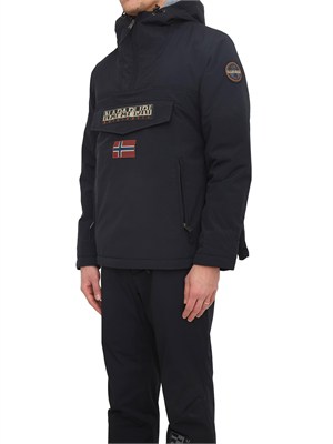 Giacca Rainforest Napapijri in tessuto tecnico nero in UOMO