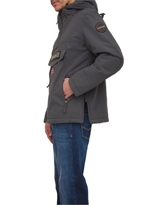 Giacca Rainforest Napapijri in tessuto tecnico grigio in UOMO