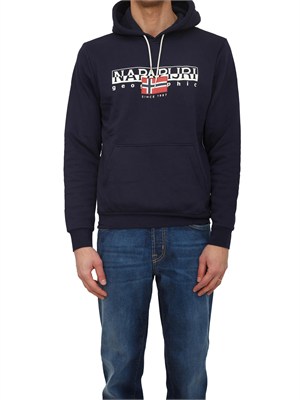 Felpa Aylmer Napapijri in caldo cotone blu in UOMO
