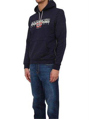 Felpa Aylmer Napapijri in caldo cotone blu in UOMO