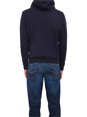 Felpa Aylmer Napapijri in caldo cotone blu in UOMO