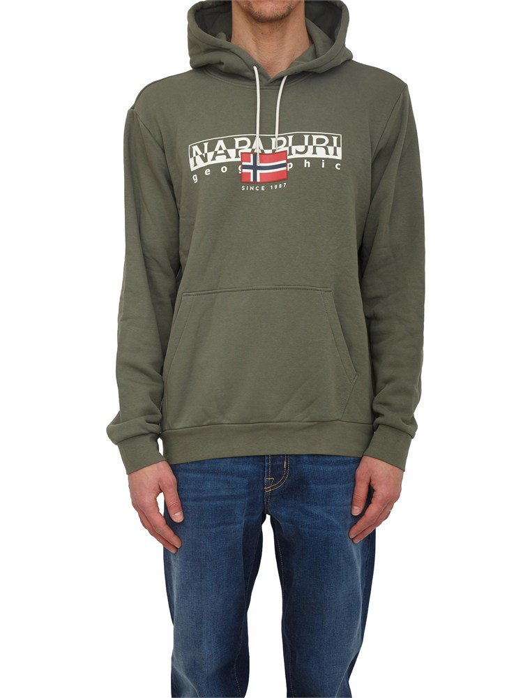 Felpa Aylmer Napapijri in caldo cotone verde