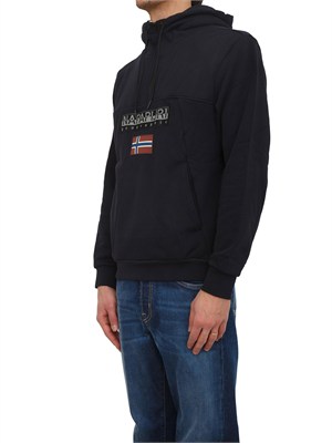 Felpa con cappuccio Burgee Napapijri in cotone nero in UOMO