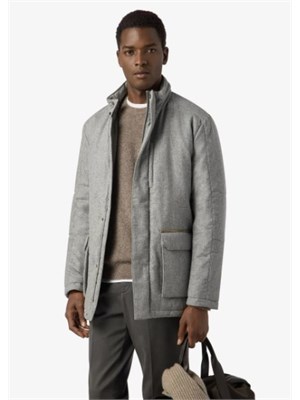 Field Jacket Corneliani uomo in esclusivo tessuto Tecno Cashmere grigio in UOMO