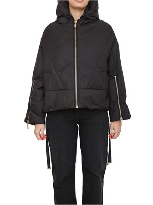 Giubbino Twinset in nylon trapuntato nero in DONNA