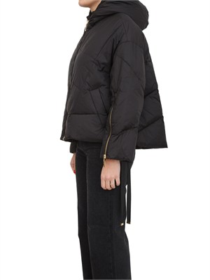 Giubbino Twinset in nylon trapuntato nero in DONNA