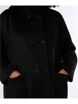 Cappotto Gervaso di Marina Rinaldi in pura lana nera in DONNA