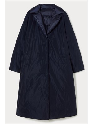 Piumino reversibile Tequila di Marina Rinaldi in taffetà e nylon cangiante blu in DONNA