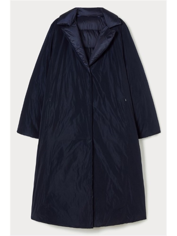 Piumino reversibile Tequila di Marina Rinaldi in taffetà e nylon cangiante blu