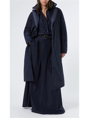 Piumino reversibile Tequila di Marina Rinaldi in taffetà e nylon cangiante blu in DONNA