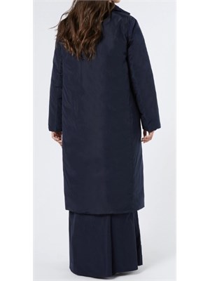 Piumino reversibile Tequila di Marina Rinaldi in taffetà e nylon cangiante blu in DONNA