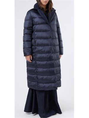 Piumino reversibile Tequila di Marina Rinaldi in taffetà e nylon cangiante blu in DONNA