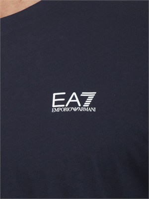 T-shirt EA7 Emporio Armani in cotone blu in UOMO