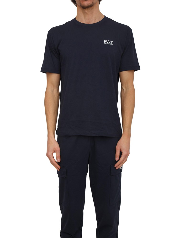T-shirt EA7 Emporio Armani in cotone blu