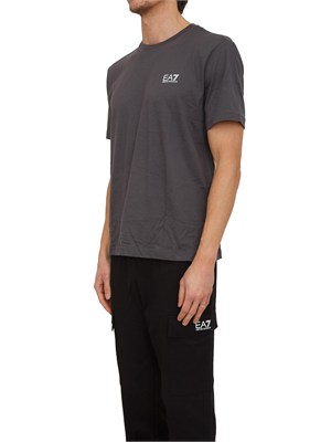 T-shirt EA7 Emporio Armani in cotone grigio in UOMO