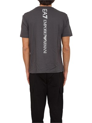 T-shirt EA7 Emporio Armani in cotone grigio in UOMO