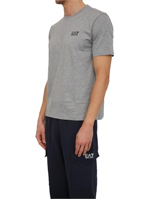 T-shirt EA7 Emporio Armani in cotone Pima grigio in UOMO
