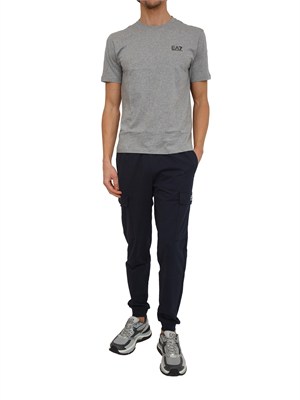 T-shirt EA7 Emporio Armani in cotone Pima grigio in UOMO