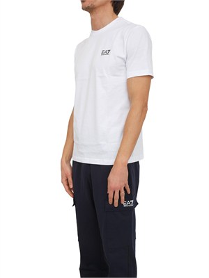 T-shirt EA7 Emporio Armani in cotone Pima bianco in UOMO