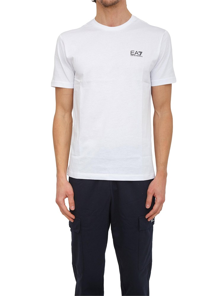 T-shirt EA7 Emporio Armani in cotone Pima bianco