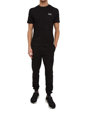 T-shirt EA7 Emporio Armani in cotone Pima nero in UOMO