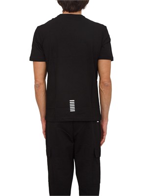 T-shirt EA7 Emporio Armani in cotone Pima nero in UOMO