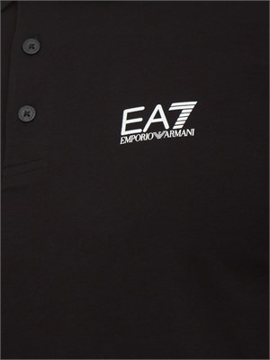 Polo EA7 Emporio Armani in cotone nero in UOMO