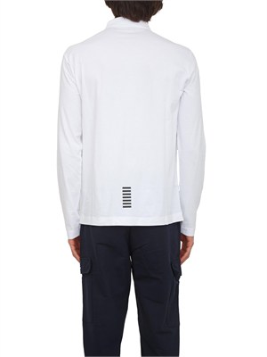 Polo uomo EA7 Emporio Armani in cotone stretch bianco in UOMO