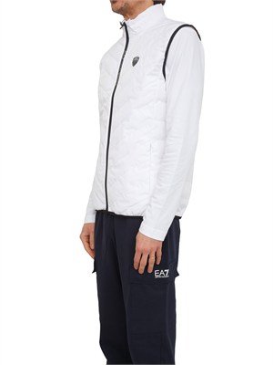 Gilet EA7 Emporio Armani in tessuto tecnico bianco in UOMO