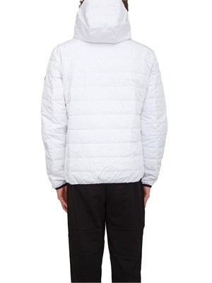 Piumino EA7 Emporio Armani in piuma d'oca e tessuto tecnico bianco in UOMO