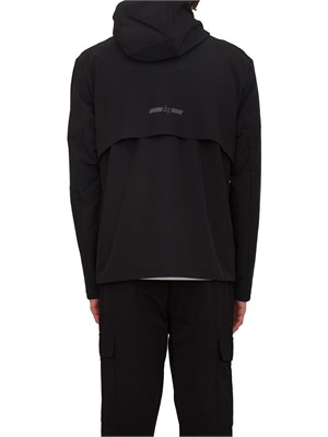 Felpa EA7 Emporio Armani in tessuto tecnico VENTUS7 nero in UOMO