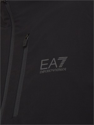 Felpa EA7 Emporio Armani in tessuto tecnico VENTUS7 nero in UOMO