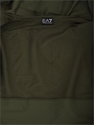 Felpa EA7 Emporio Armani in tessuto tecnico VENTUS7 verde in UOMO