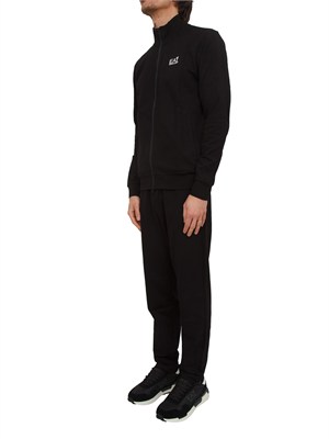 Tuta EA7 Emporio Armani in cotone nero in UOMO