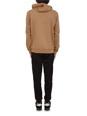 Tuta sportiva beige EA7 Core Identity in cotone in UOMO