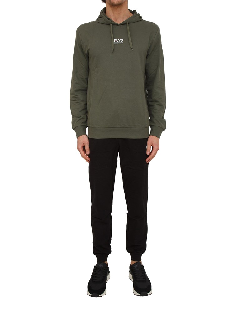 Tuta sportiva verde EA7 Core Identity in cotone